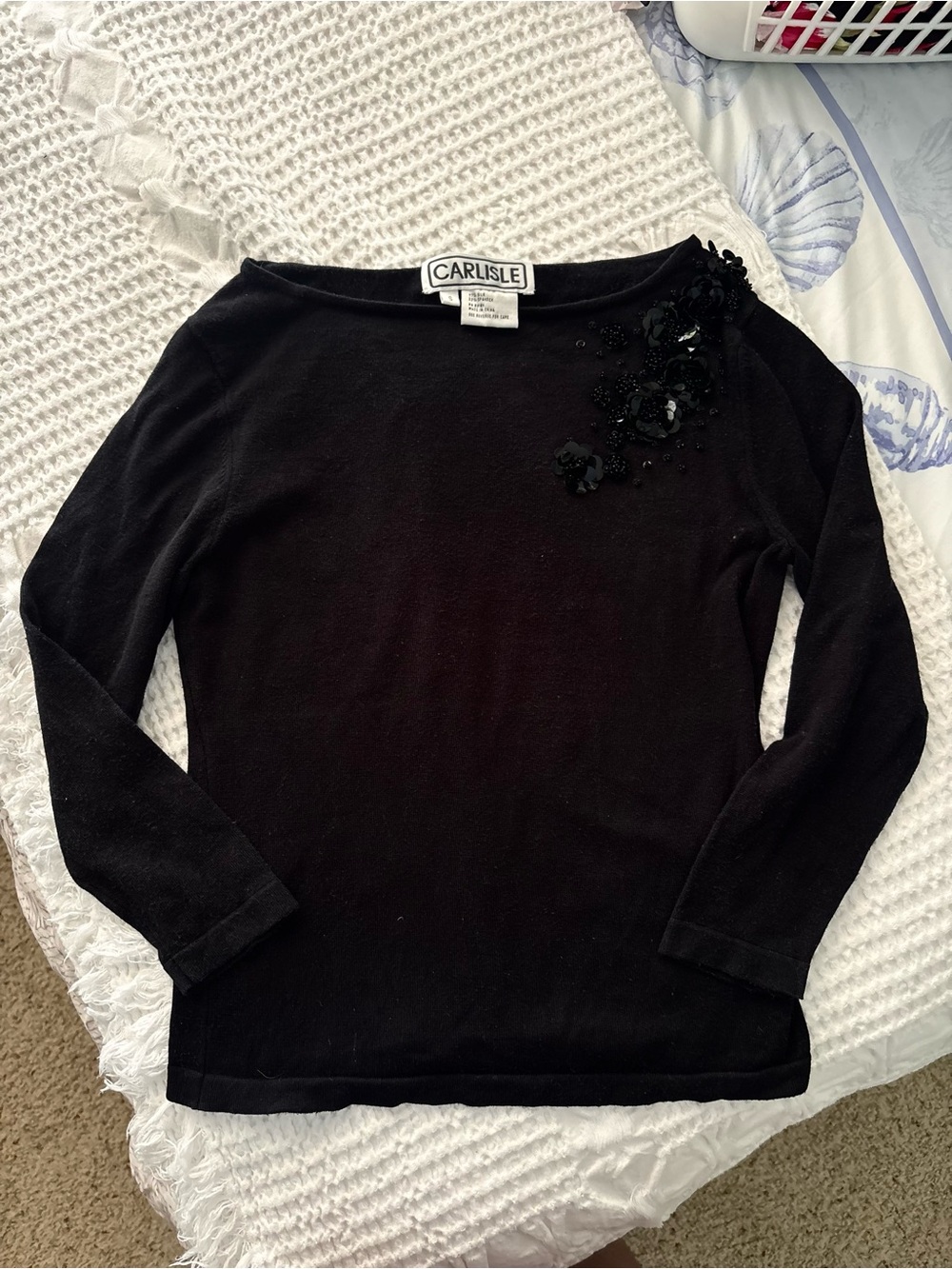 Carlisle Black Embellished Sweater